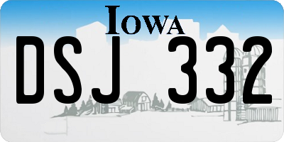 IA license plate DSJ332