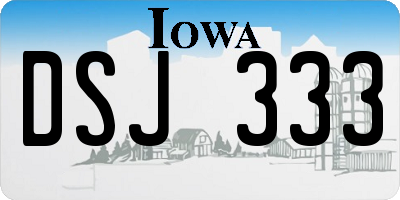 IA license plate DSJ333
