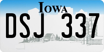 IA license plate DSJ337