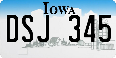 IA license plate DSJ345