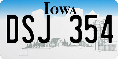 IA license plate DSJ354