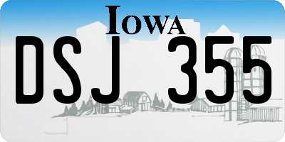 IA license plate DSJ355