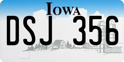 IA license plate DSJ356