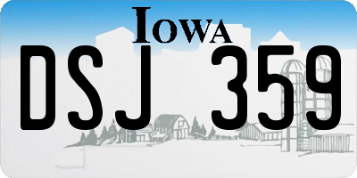 IA license plate DSJ359