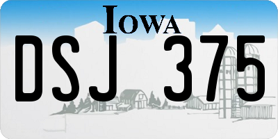 IA license plate DSJ375