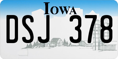 IA license plate DSJ378