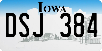 IA license plate DSJ384