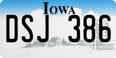 IA license plate DSJ386