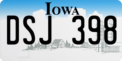 IA license plate DSJ398