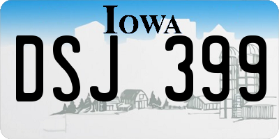IA license plate DSJ399