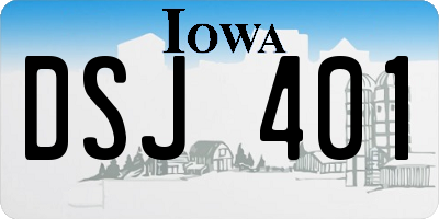 IA license plate DSJ401
