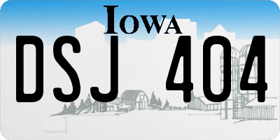 IA license plate DSJ404