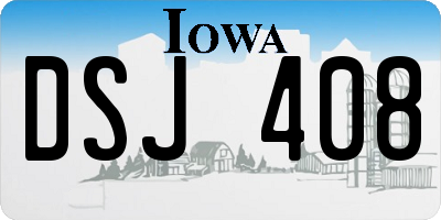 IA license plate DSJ408