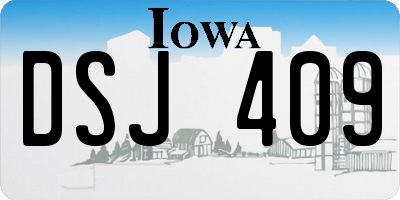 IA license plate DSJ409