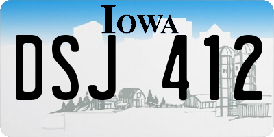 IA license plate DSJ412