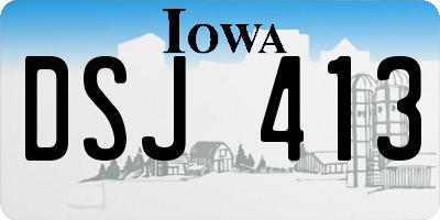 IA license plate DSJ413