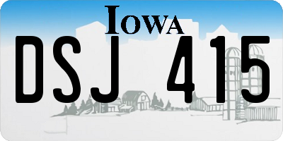 IA license plate DSJ415