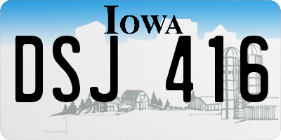 IA license plate DSJ416
