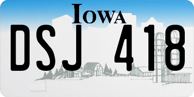 IA license plate DSJ418