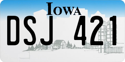 IA license plate DSJ421
