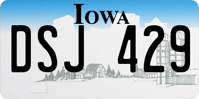 IA license plate DSJ429