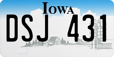 IA license plate DSJ431