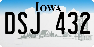 IA license plate DSJ432