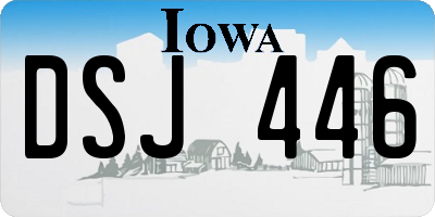 IA license plate DSJ446