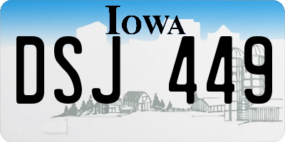 IA license plate DSJ449