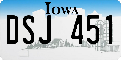 IA license plate DSJ451
