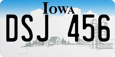 IA license plate DSJ456