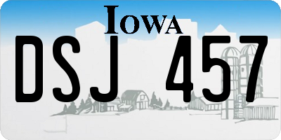 IA license plate DSJ457