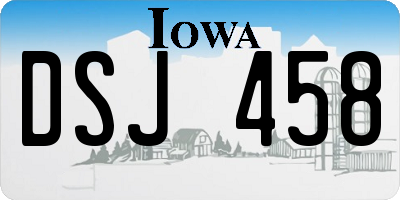 IA license plate DSJ458
