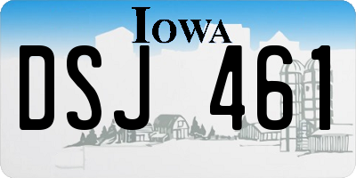 IA license plate DSJ461