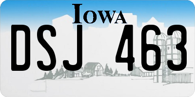 IA license plate DSJ463