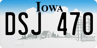 IA license plate DSJ470