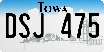IA license plate DSJ475