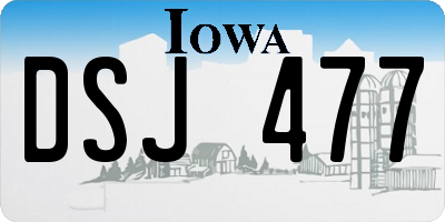 IA license plate DSJ477