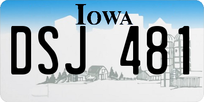 IA license plate DSJ481