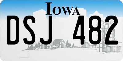 IA license plate DSJ482