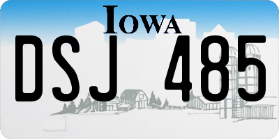 IA license plate DSJ485