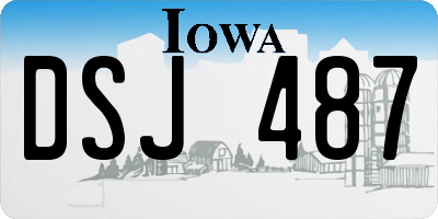 IA license plate DSJ487