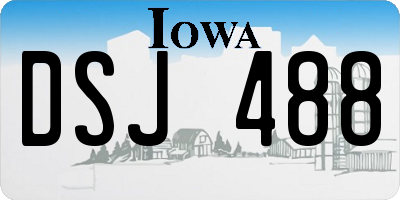 IA license plate DSJ488