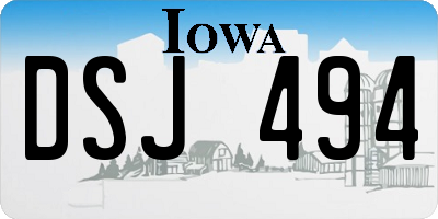 IA license plate DSJ494