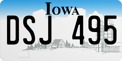 IA license plate DSJ495