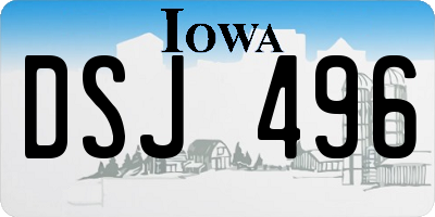 IA license plate DSJ496