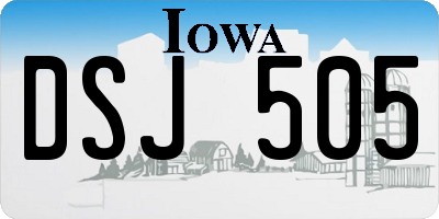 IA license plate DSJ505