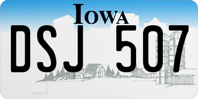 IA license plate DSJ507