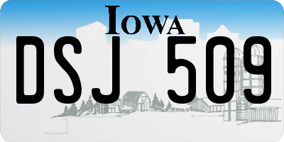 IA license plate DSJ509