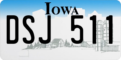 IA license plate DSJ511